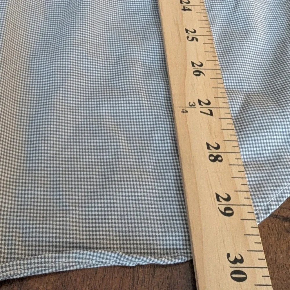 Ralph Lauren Button Down Navy Gingham Slim Fit Non Iron Sz L Preppy Pony Logo